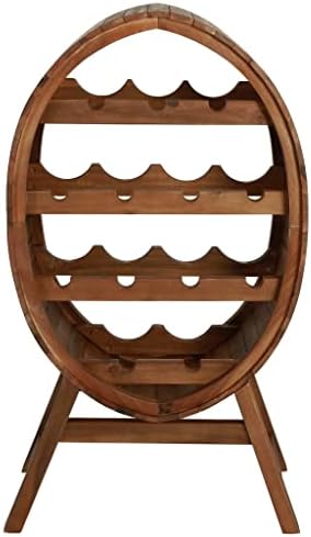 vidaXL Solid Acacia Wood Wine Rack - 4 Level 13 Bottles