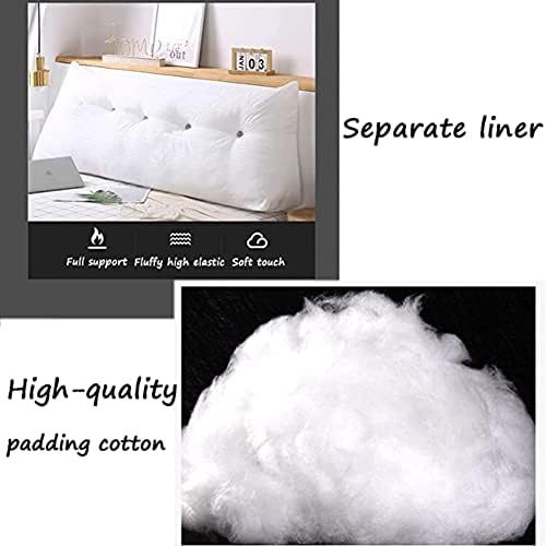 ZZYK Triangular Headboard Pillow 59inch Beige Comfort Cushion