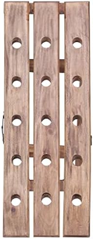 YAFF Wine Rack for 15 Bottles Solid Reclaimed Wood