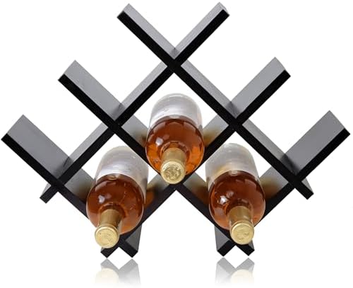 Countertop Wine Rack for 8 Bottles Auburn Mahogany