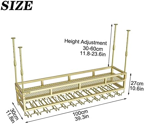 Height Adjustable 2-Layer Wall Wine Rack