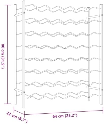 vidaXL Wine Rack - 48 Bottle Holder White Metal