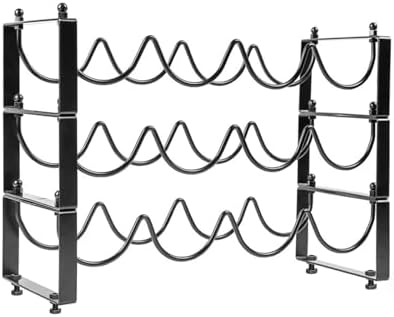 GREATLINK 3-Tier Wine Rack Black Freestanding