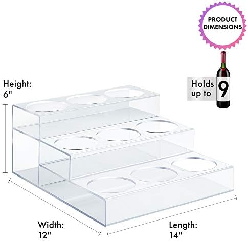 Srenta Acrylic 9 Bottle 3 Tier Rack Organizer