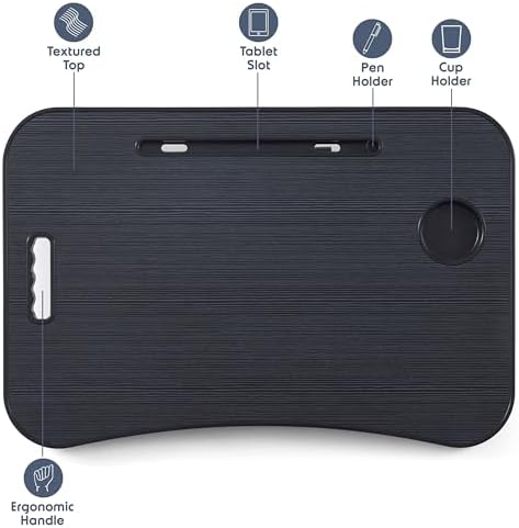 Nestl Reading Pillow with Lap Desk - Memory Foam Back Support