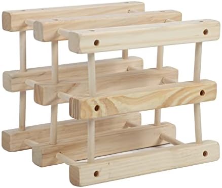 Asixxsix 6 Bottle Freestanding Wine Rack with 3 Tiers