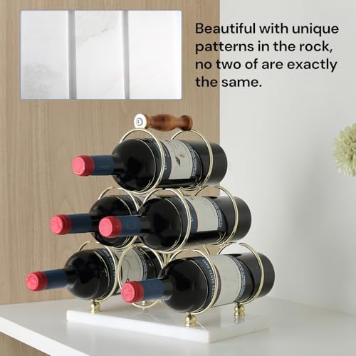 BCS Tabletop Wine Rack with Marble Base