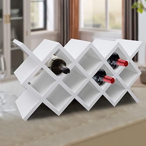10 Cell Wine Rack with Lattice Design