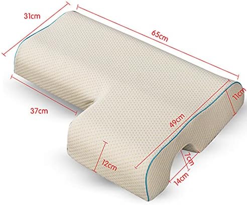 oiakus Memory Foam Couple Pillow with Arch Design