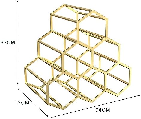 Modern Gold Wine Rack for 5-8 Bottles Durable Stylish