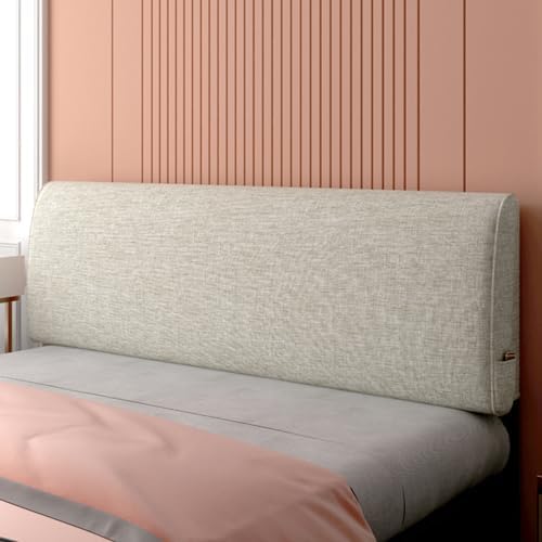ZZYK Beige Linen Headboard Pillow 59 Queen Size 1