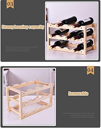 SYCARPET Stackable Wine Rack with 3 Layers