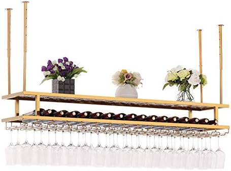 Wall-Mounted Wine Rack with Adjustable Height and Width 100cm