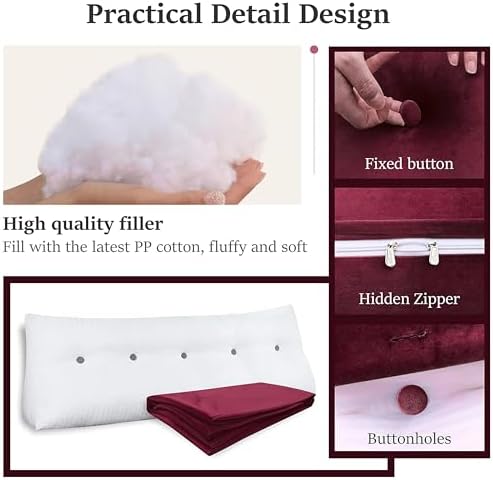 YXCSELL Bed Wedge Pillow with Removable Cover
