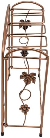 CURIEUYU 4-Bottle 8-Cup Tabletop Wine Rack Bronze