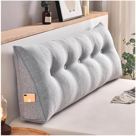 GeRRiT Velvet Headboard Pillow with Side Pocket