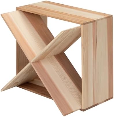 Set of 4 24 Bottle Wine Rack Solid Wood Cube Storage
