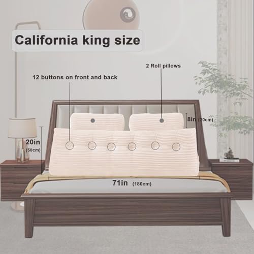 Lovehavren Headboard Pillow - Beige California King
