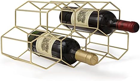 FOMANSH 7 Bottle Tabletop Wine Rack with Modern Design