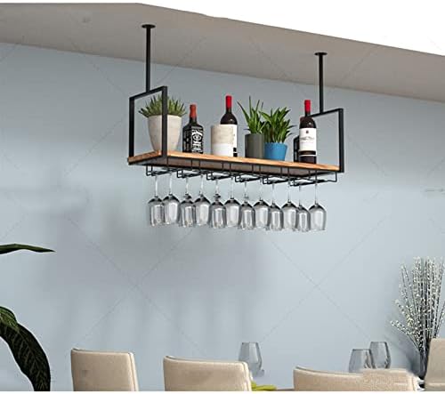 ZJDYDY Floating Ceiling Wine Glass Rack Wall Mounted Storage Shelf