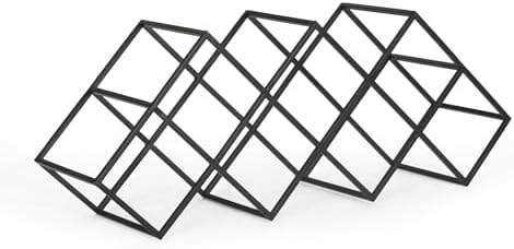 Modern Industrial Wine Rack with 7 Bottle Holders