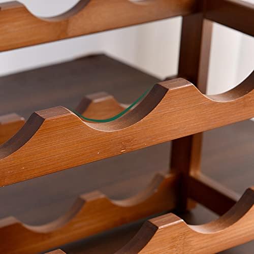 OWKAY Vintage Wooden Wine Rack 3 Tiers