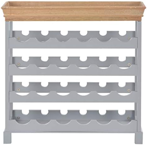ZQQLVOO Freestanding Wine Cabinet Gray 24 Bottle Capacity