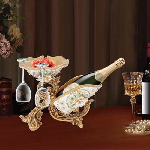 JAYGOVAN Tabletop Wine Rack Gold 866 High