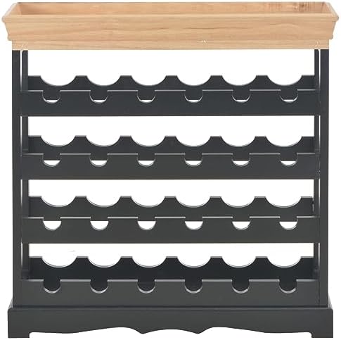 Jiaocha Freestanding Wine Cabinet with 4 Shelves and Top Tray