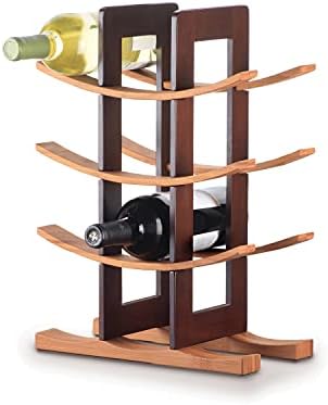 Anchor Hocking Bamboo Wine Rack with Espresso Finish