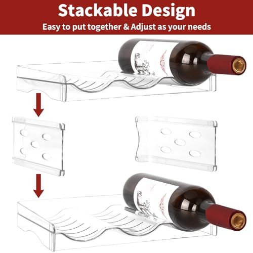 EZ COZY Stackable Wine Rack for 6 Bottles