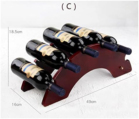 Sturdy Wooden Wine Rack Holds 6 Bottles Freestanding
