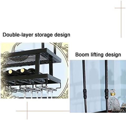 Freestanding Wine Rack with Adjustable Ceiling Mount
