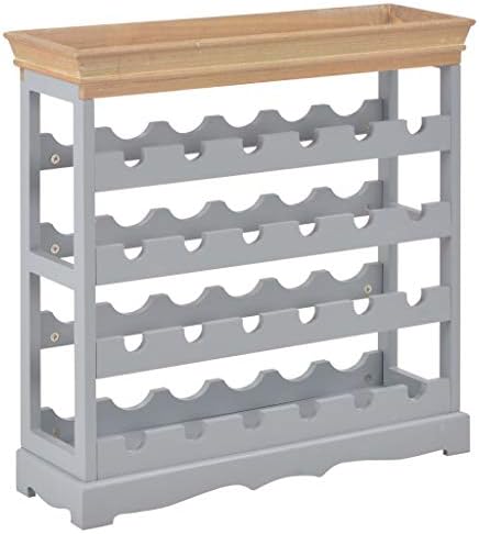 ZQQLVOO Freestanding Wine Cabinet Gray 24 Bottle Capacity