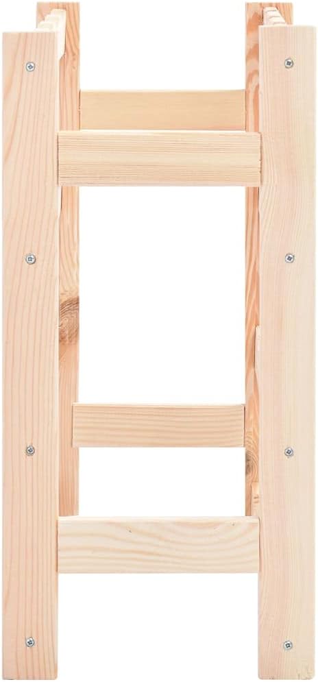 vidaXL Solid Pine Wood Wine Rack for 16 Bottles