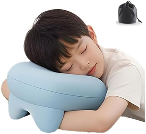 Inflatable Travel Pillow for Kids with Check Valve and Zipper