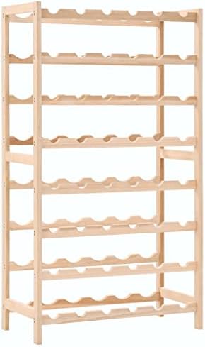 vidaXL Cedar Wood Wine Rack - 48 Bottles Freestanding Scandinavian Style