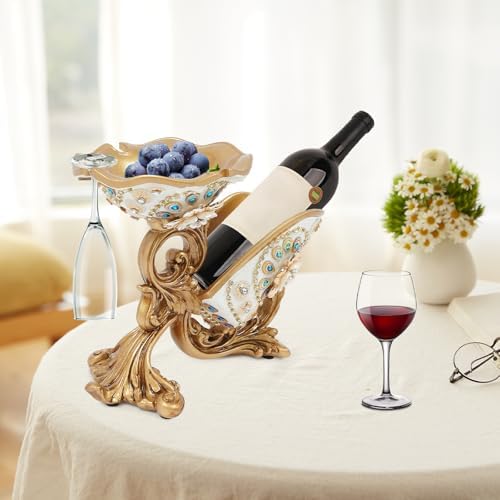 JAYGOVAN Tabletop Wine Rack Gold 866 High