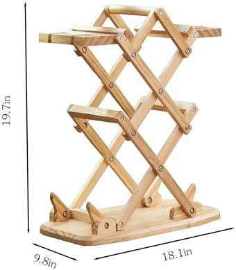 Solid Wood Wine Rack with 6 Bottle Capacity