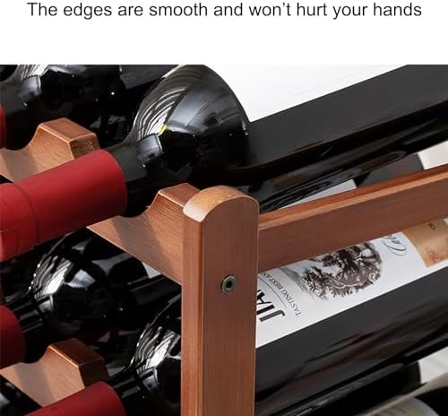 Comepa Bamboo Wine Rack 4-Tier 16-Bottle Storage