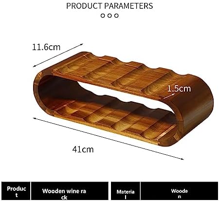 OWKAY Oval Wooden Wine Bottle Rack Storage