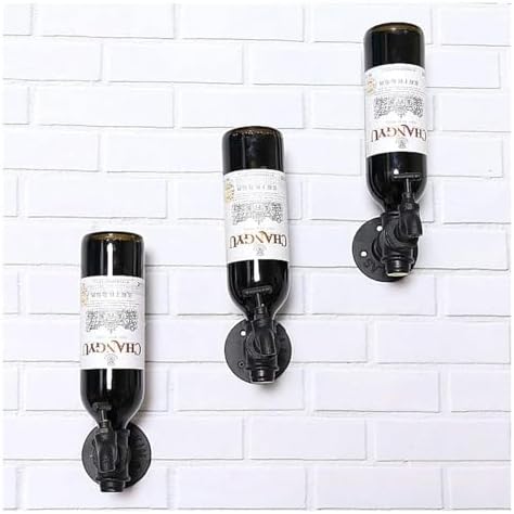MoSumOn 3-Piece Wall Wine Rack - Modern Industrial Design