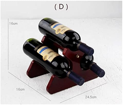 LYRWISHLTD 3 Bottle Tabletop Wine Rack Wooden Design