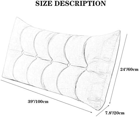ZZYK Large Rectangular Headboard Pillow with Removable Cover 1