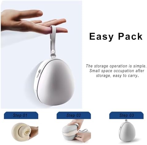 Neck Pillow with Shading Hood Breathable Fabric for Travel and Office