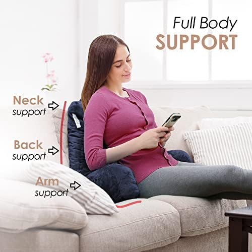 Nestl Reading Pillow with Lap Desk - Memory Foam Back Support
