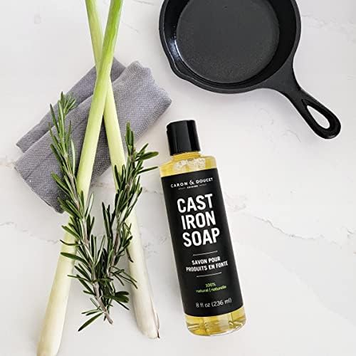 CARON DOUCET Cast Iron Cleaning Set 8oz Seasoning Oil Soap