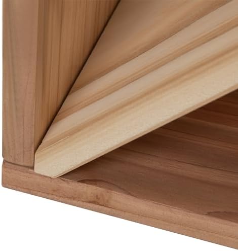 Set of 4 24 Bottle Wine Rack Solid Wood Cube Storage