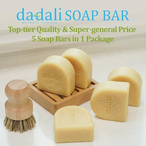 Dadali Natural Solid Dish Soap Bar - 25oz Pack of 5 Biodegradable Eco-Friendly
