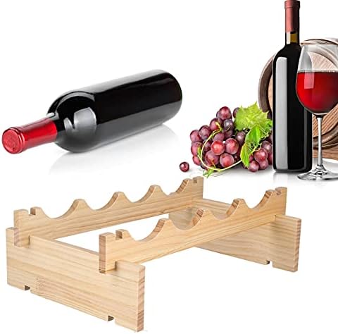 XPSSJMU Wine Shelf Durable Sturdy Pine Holder
